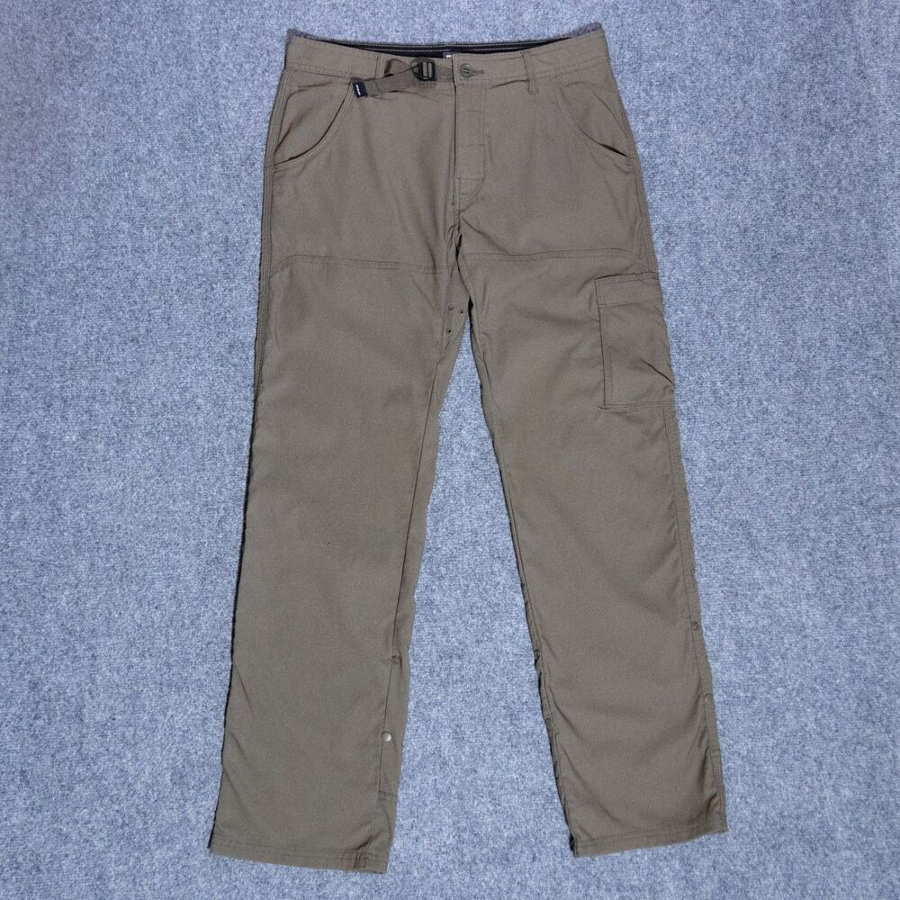 Prana Stretch Zion Pants II Men's 32x32 Green Relaxed Straight Hiking Gorpcore